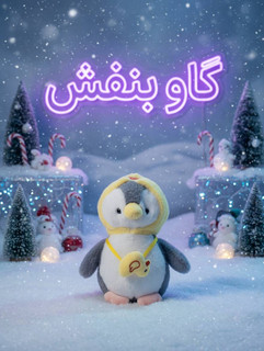عروسک پنگوئن با کیف غذا
